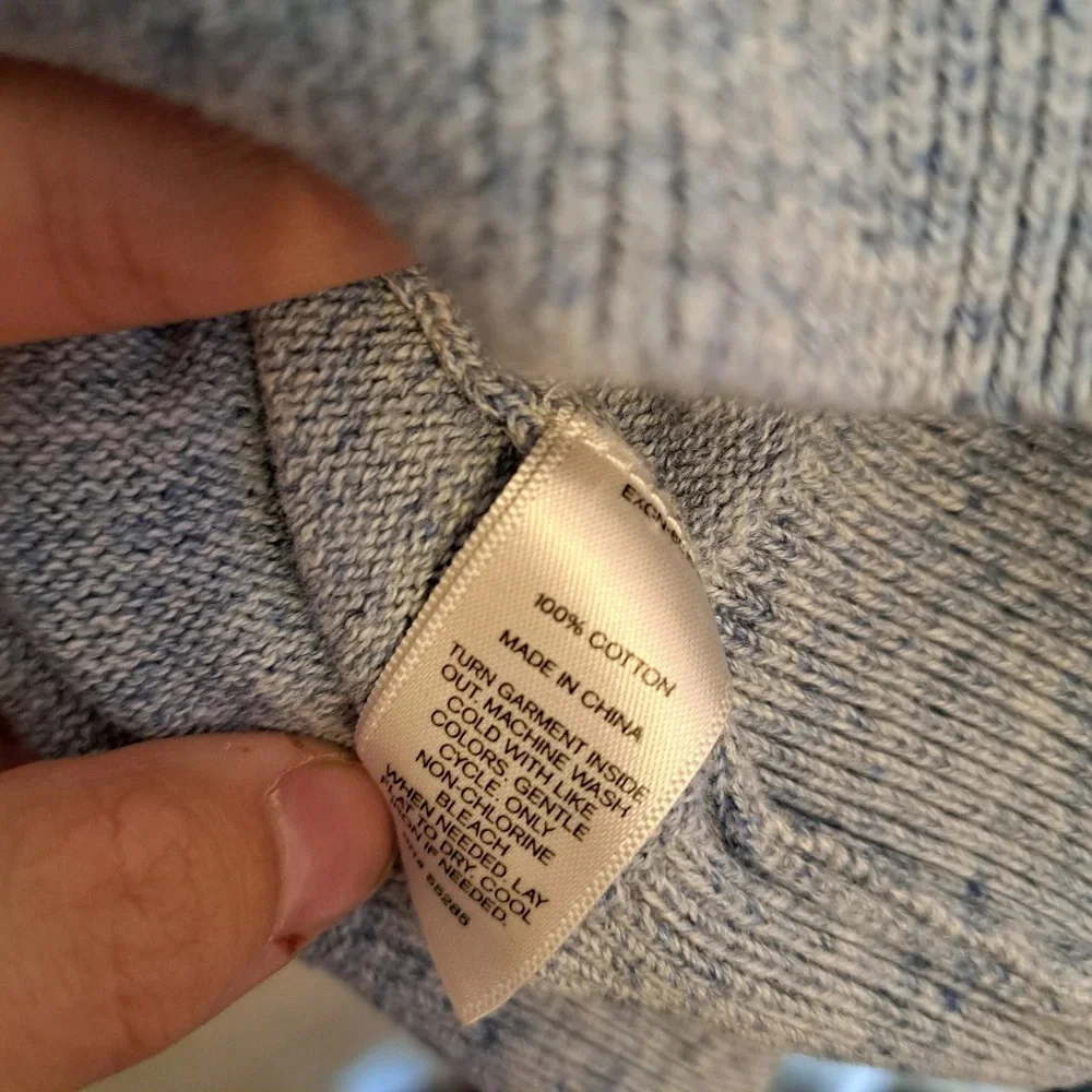 Express Mens V Neck Sweater Light Blue. Size Medium